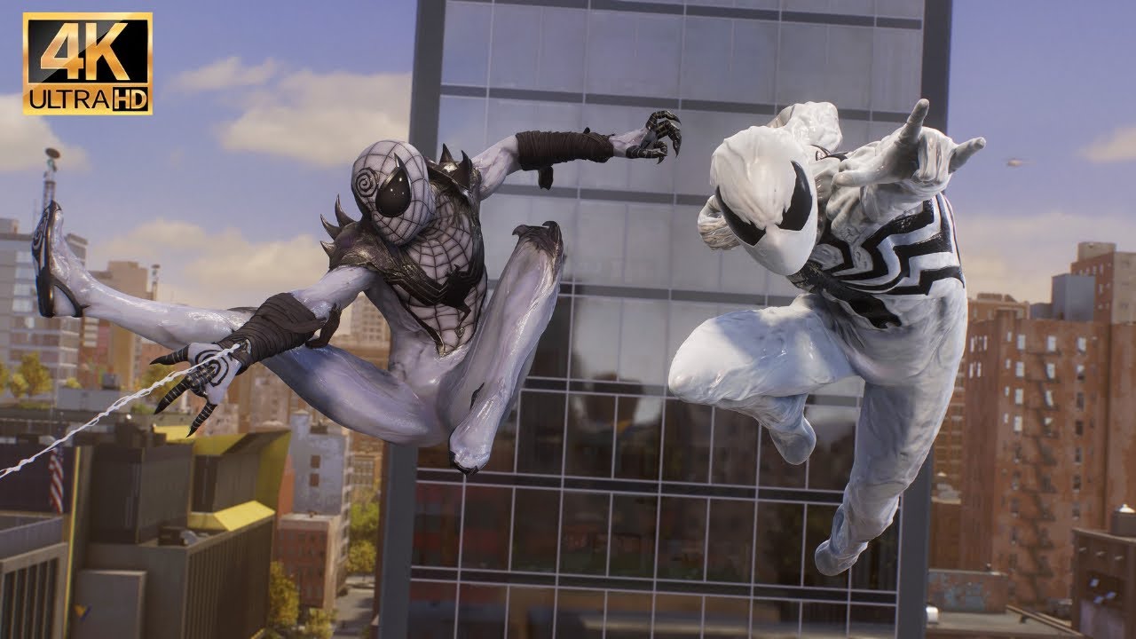 Костюмы Белого Яда против Песочного Человека (NG+) &mdash; Marvel&rsquo;s Spider-Man 2 PS5 (4K60FPS)