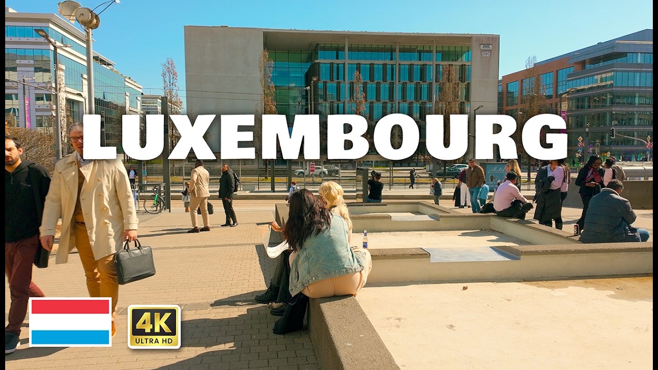 LUXEMBOURG 🇱🇺 Riding the Tram Walking Tour 4K | Travel Luxembourg 2025