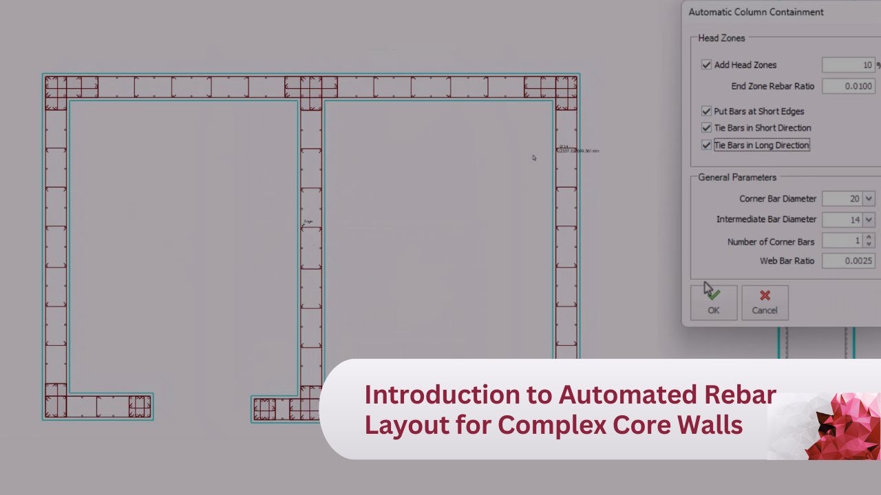 Introduction to Automated Rebar Layout for Complex Core Walls with ProtaStructure 2024