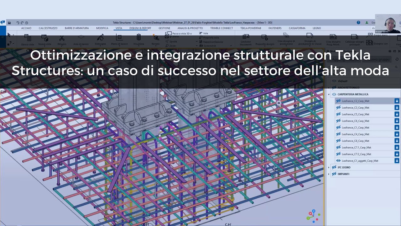 Webinar | Ottimizzazione e integrazione strutturale con Tekla S: successo nel settore dell’alta moda