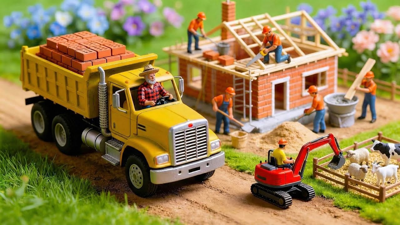 Restoring a Miniature Farm Barn After the Storm 🐄Tiny Repair & Rebuild