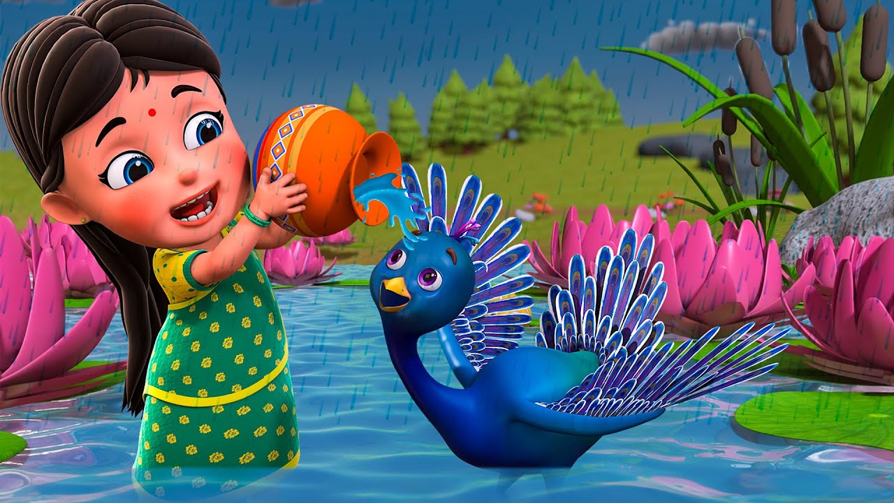Akash Ghire Megh Koreche | আকাশ ঝিরে মেঘ কোরেছে | Bengali Nursery Rhymes for Children | Jugnu Kids