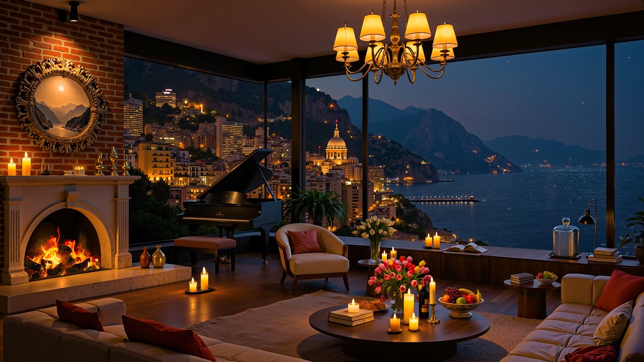 Italian Night Jazz 🌃 Cozy Apartment in Positano 🎷 Smooth Jazz Saxophone for Stress Relief & Relaxing