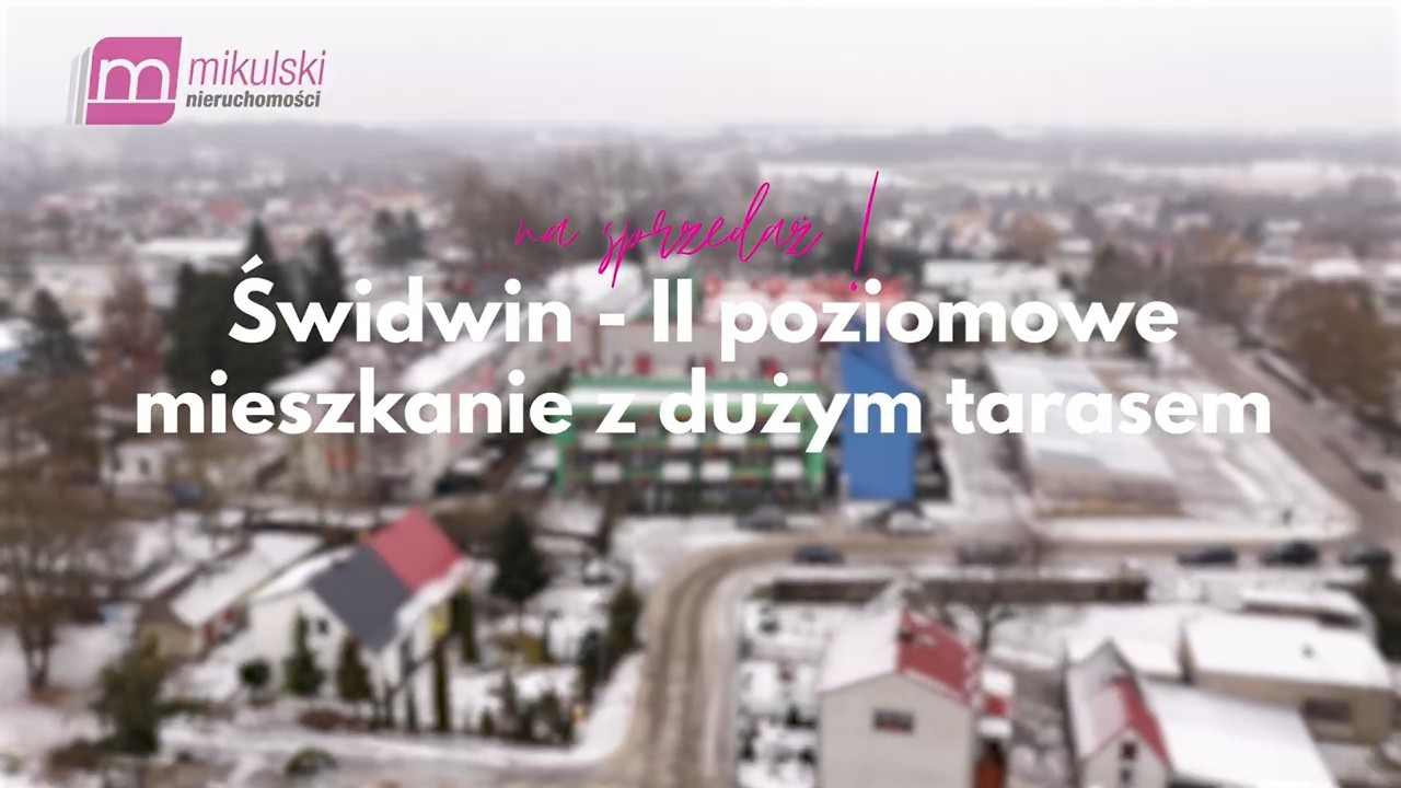 Świdwin - II poziomowe mieszkanie z dużym tarasem