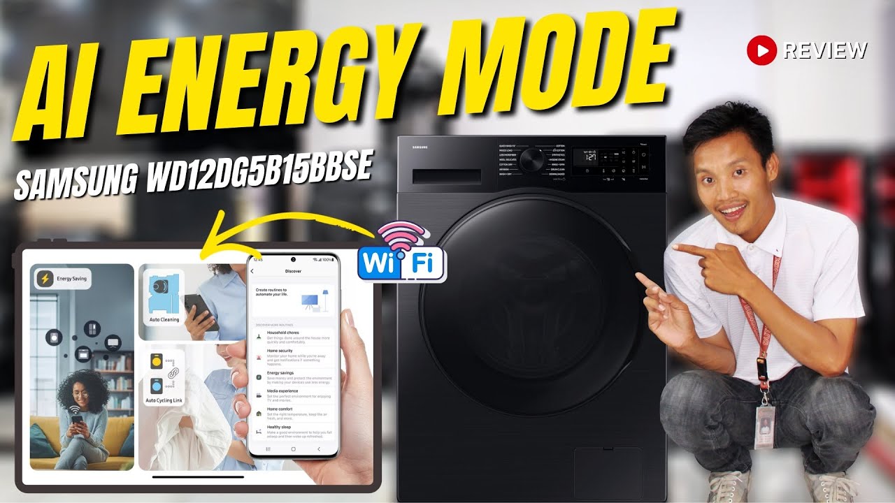 GAK PERLU JEMUR LAGI ! LANGSUNG KERING 100% ! REVIEW MESIN CUCI SAMSUNG WD12DG5B15 BY RHESO