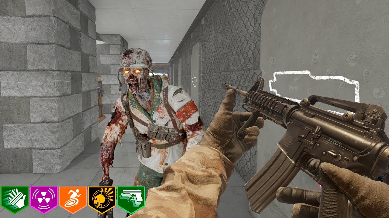 ZOMBIES EN UN PASILLO MUY PEQUEÑO RETO SIN JUGGERNOG CUSTOM ZOMBIES | BLACK OPS 3 ZOMBIES MOD TOOLS