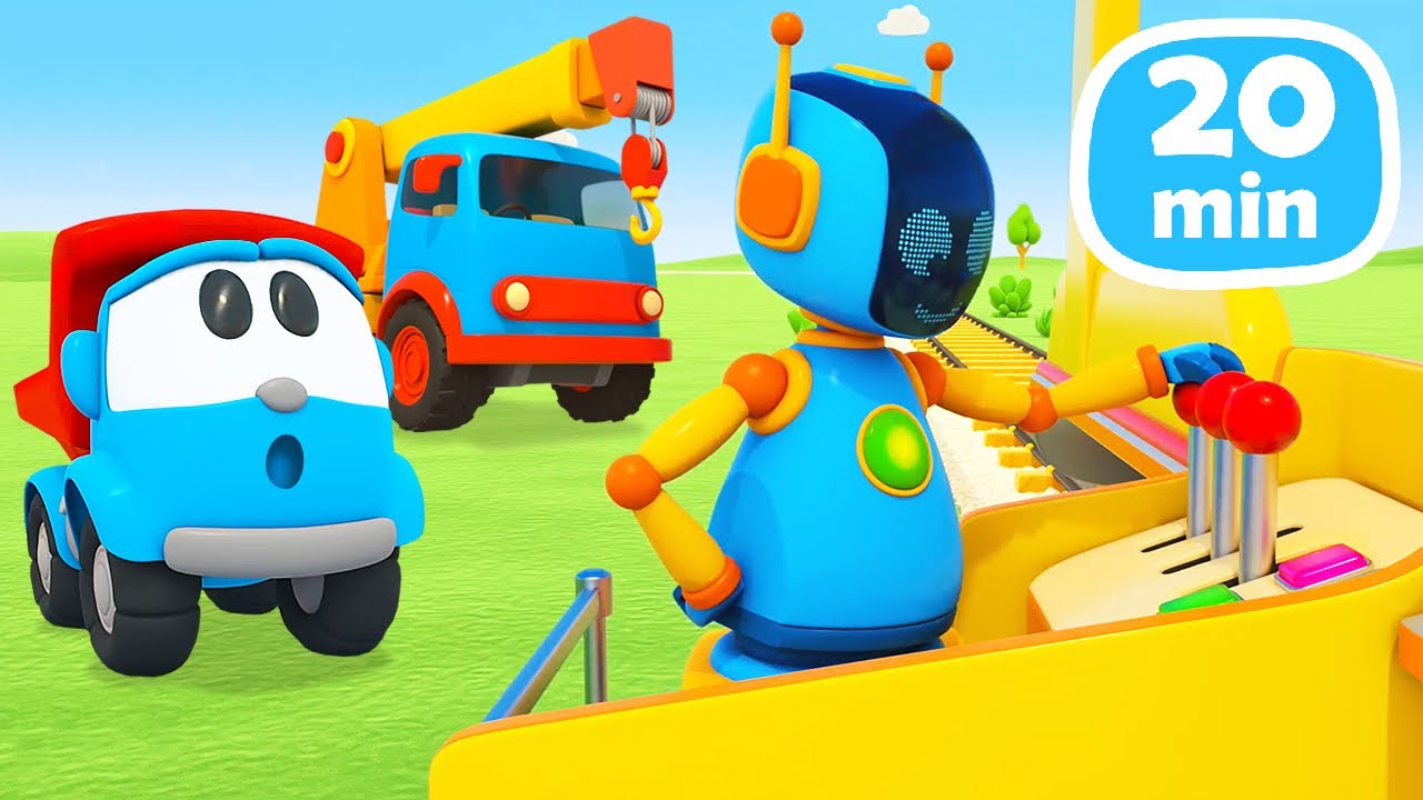 Грузовичок Лева и железная дорога. Развивающие мультики про машинки для детей. Сборник мультфильмов