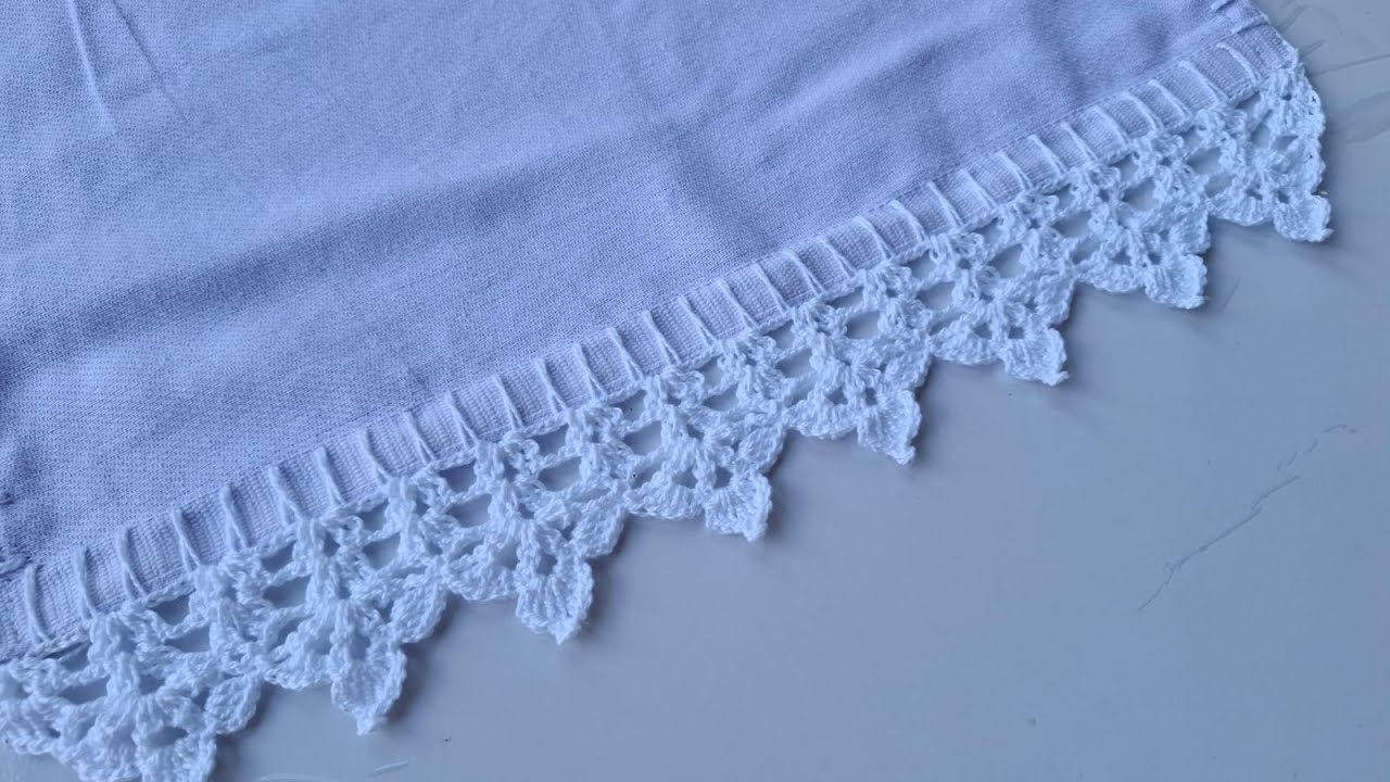 Como fazer bico de croche em pano de prato fácil para iniciantes