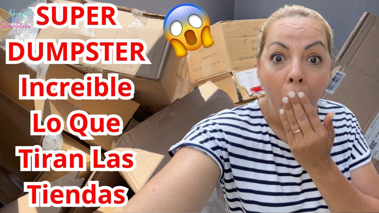 SUPER DUMPSTER WOW INCREIBLE LO QUE  TIRAN LAS TIENDAS A LA BASURA😱🇺🇸😳#NoemyBLaSalvadoreña