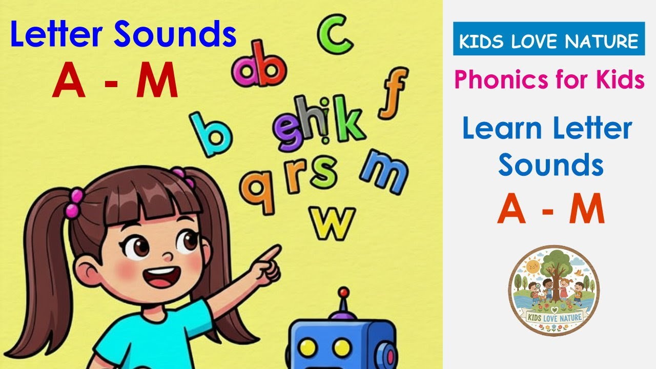 Learn Letter Sounds A to M | Phonics for Kids | Learn Alphabet Sounds for Toddlers & Preschoolers
