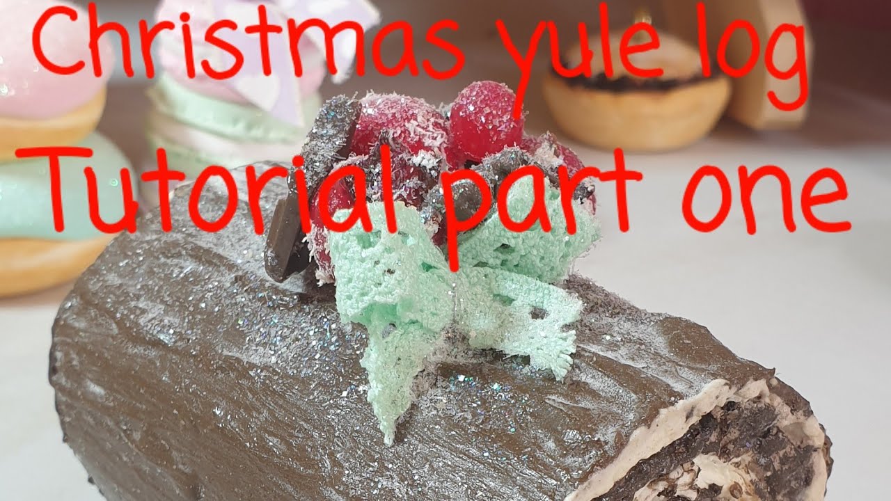 fake Christmas yule log Tutorial part one.