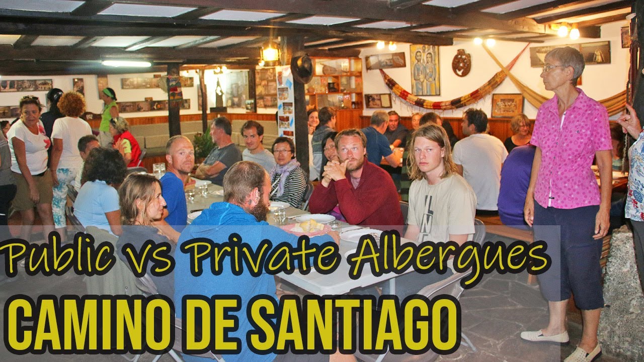 How do private and public Albergues on the Camino de Santiago look like?