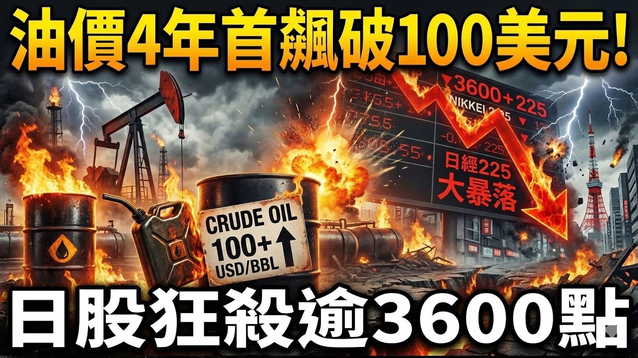油價4年首飆破100美元! 川普:和平小代價 亞股血崩! 日股狂殺逾3600點.韓股一週二度熔斷 ｜鄧崴 主持｜【國際特快車】20260309｜三立新聞台