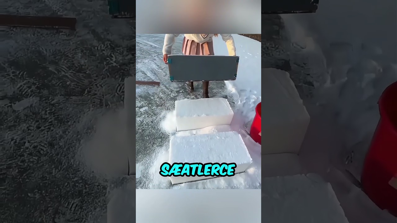 🧊 Bu Kız KARLA Gerçek Bir Ev Yaptı 🏠❄️