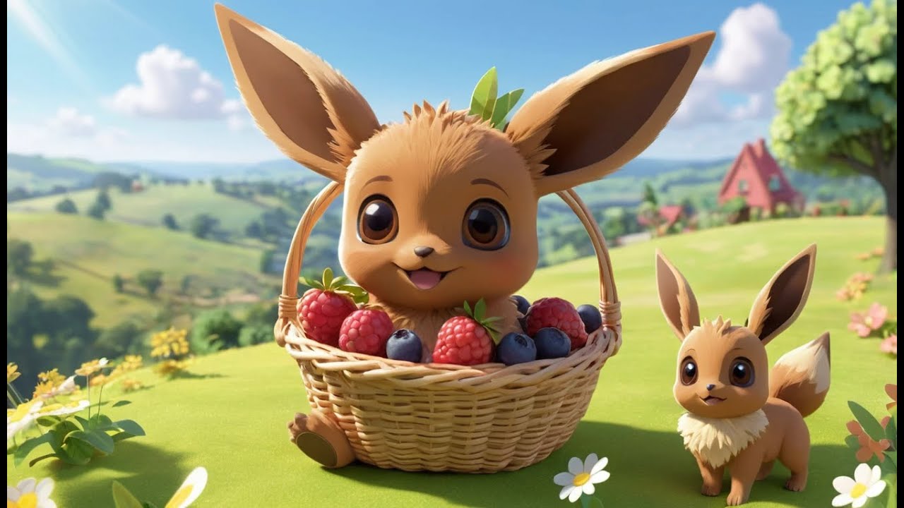 Pokémon Eevee Baby Lost His Berry Snack 🫐 | Kids Songs & Nursery Rhymes