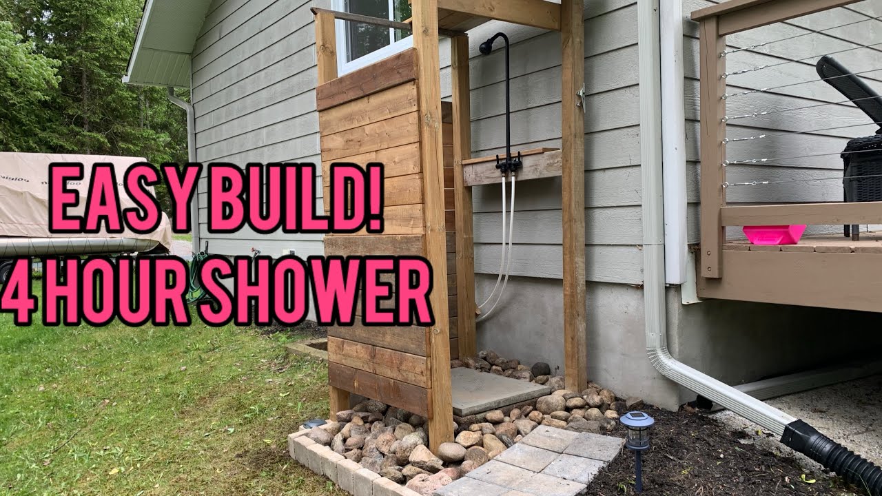DIY Outdoor shower!! My Favourite Cottage Project Yet! 