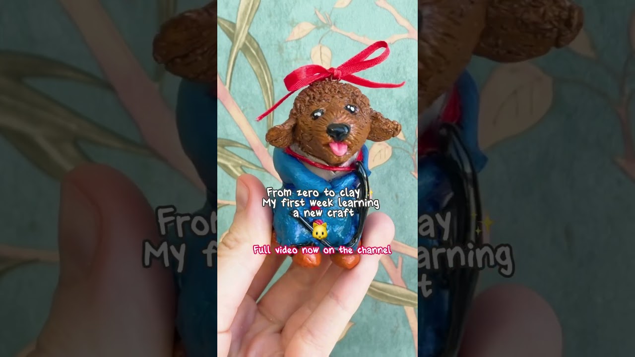 First week with clay — learning, experimenting, and figuring things out. Full video on the channel ✨