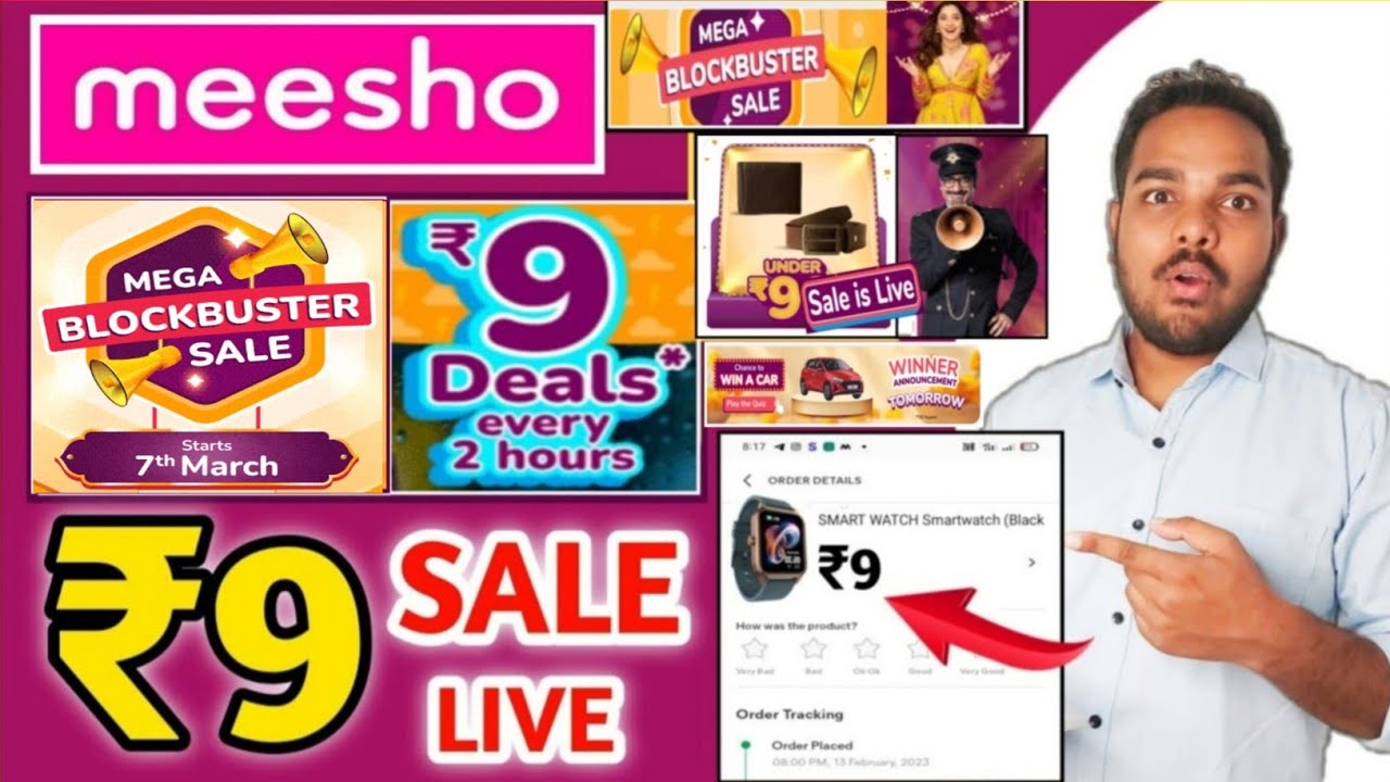 Meesho Mega Blockbuster Sale 2026 | Meesho 9 rupees sale order how to do | Meesho Free Shopping