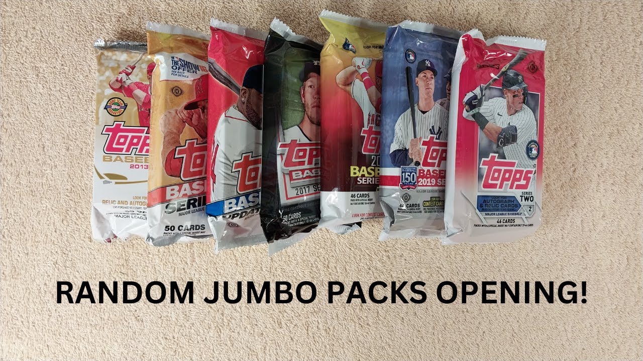 Opening Random JUMBO Packs Of 2013 To 2023 Topps Baseball Cards:  7 Packs, 3 Hits!
