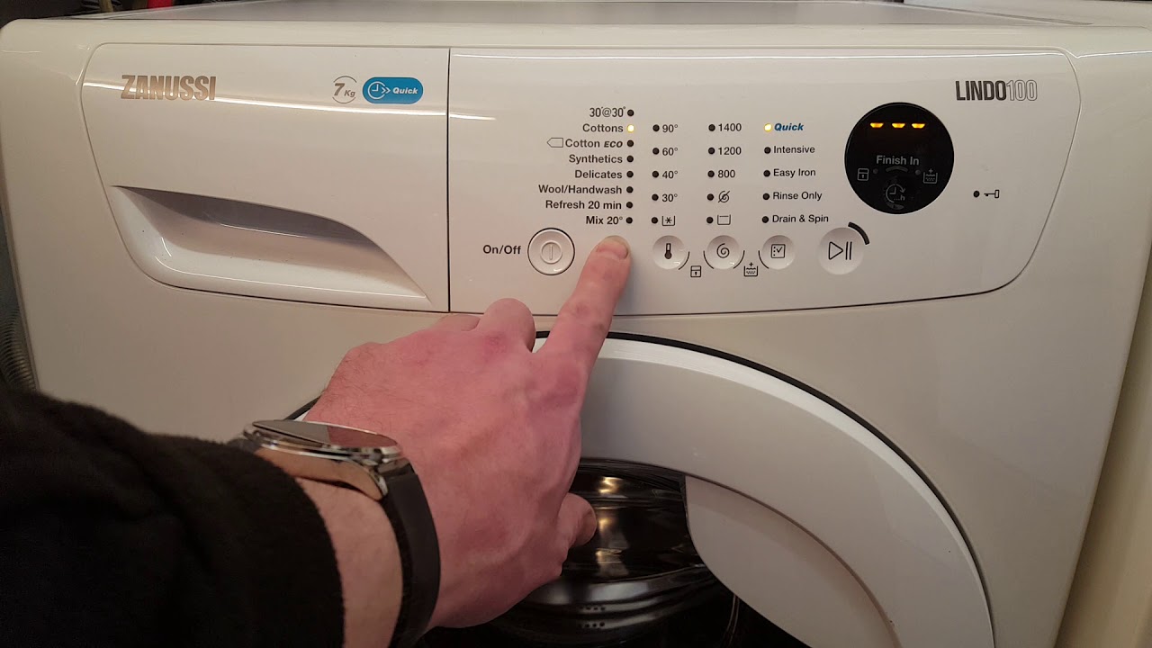 Zannusi Lino 100, номер модели ZWF71463W, перевод в тестовый режим и чтение кодов ошибок