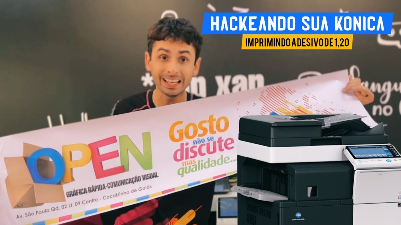 COMO IMPRIMIR ADESIVO DE 1,20 NA KONICA MINOLTA