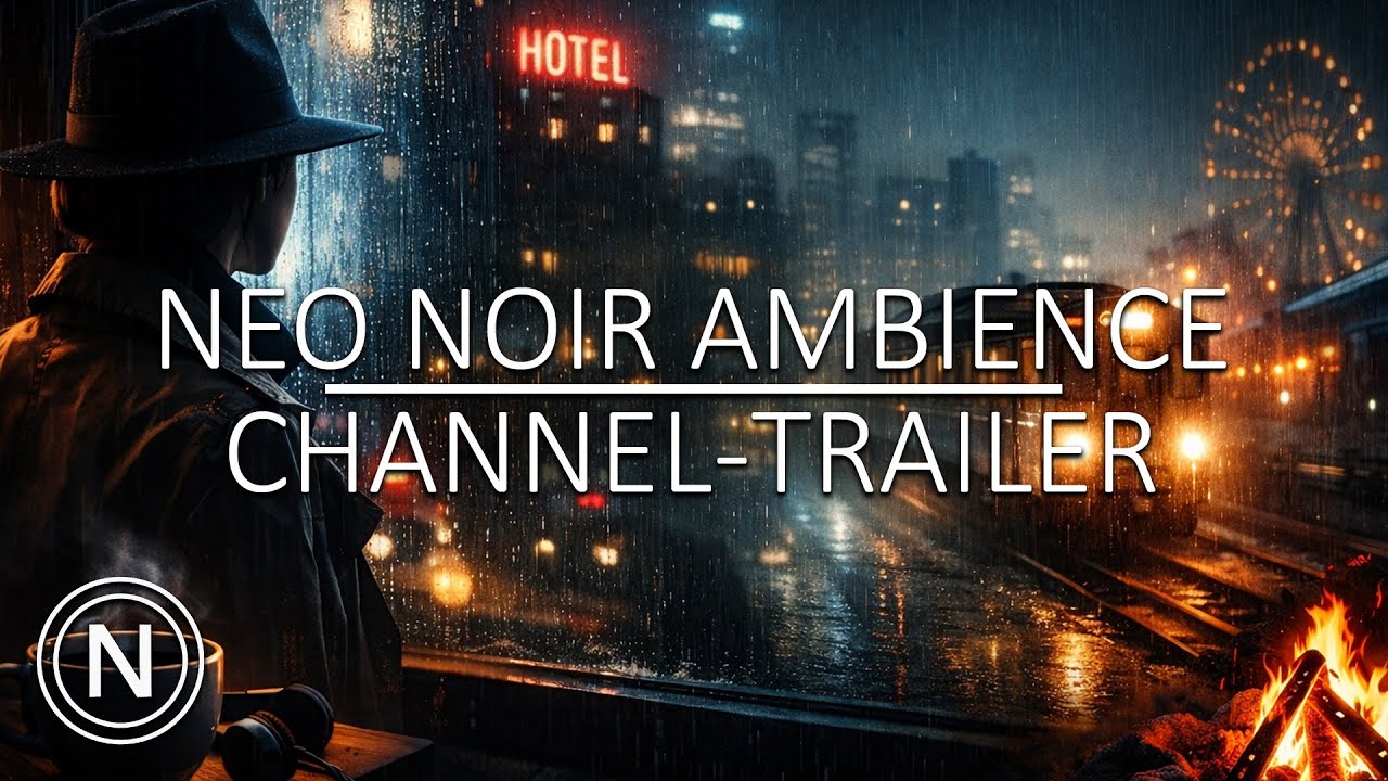 Neo Noir Ambience Channel Trailer | Cinematic Rain Night Atmospheres for Relax Sleep Focus