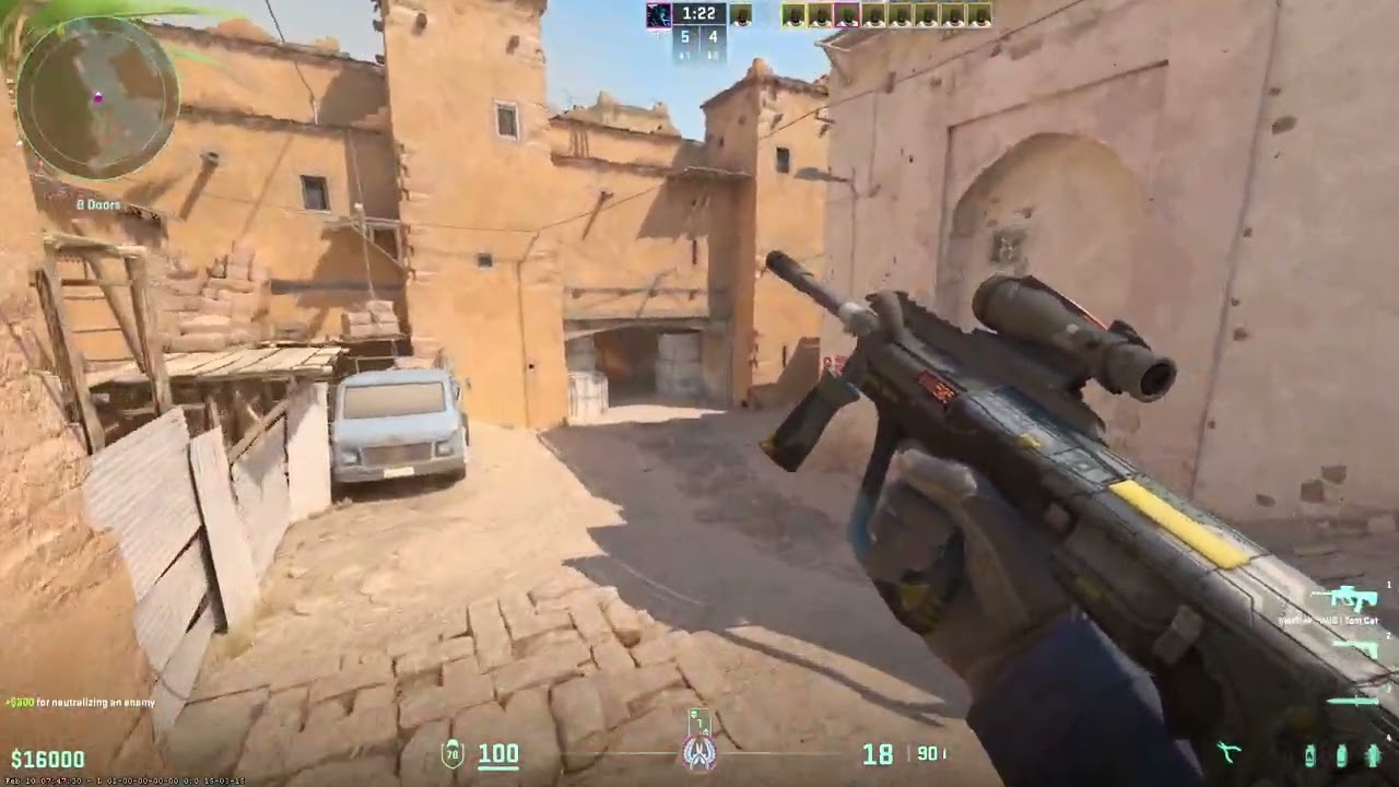 1 vs 10 Bots in cs2