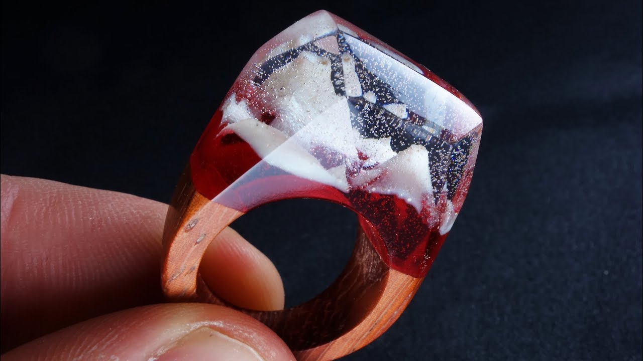 HOW TO MAKE A COOL RING of RESIN and WOOD | DIY