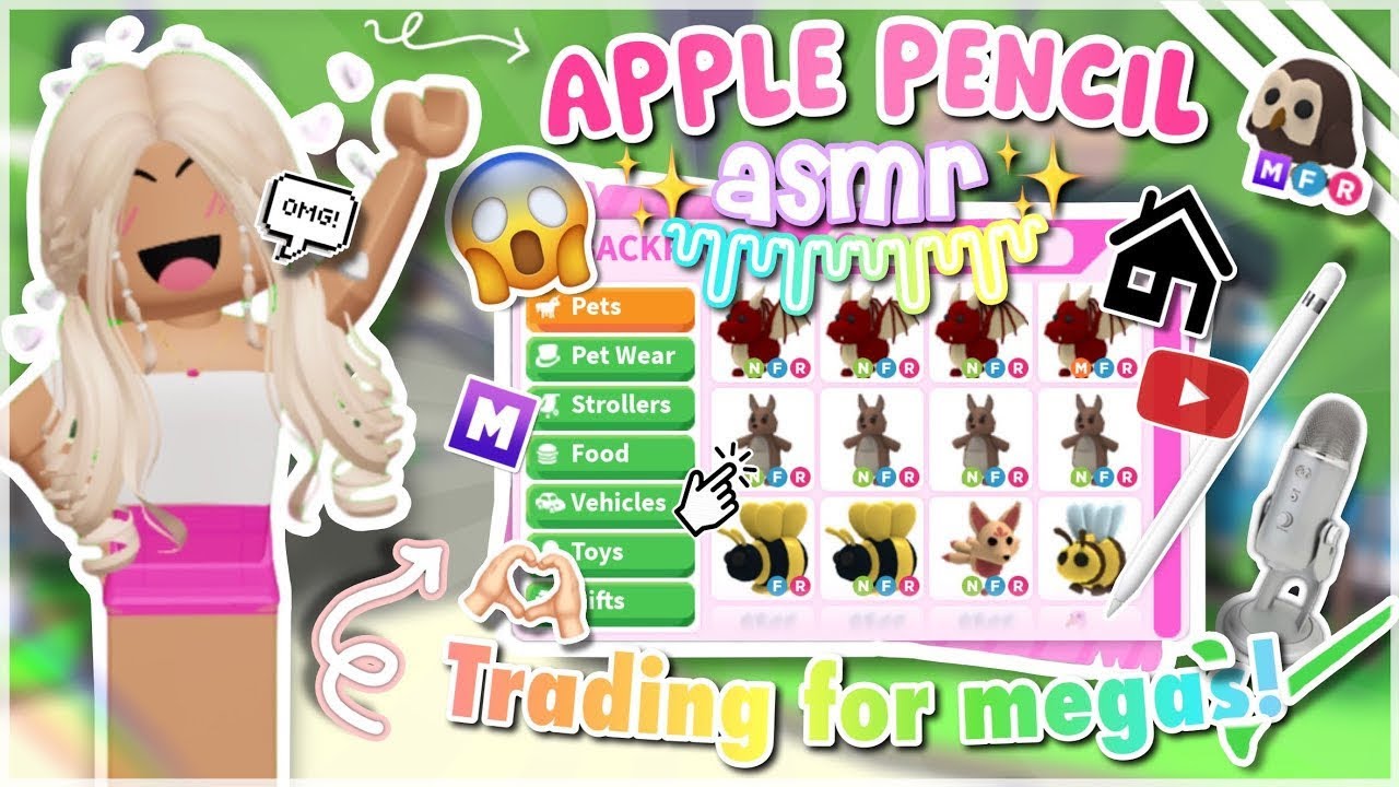 💟ASMR adopt me gameplay! - trading for preppy megas! (I GOT A MEGA CHEETAH!)🏄‍♀️༄