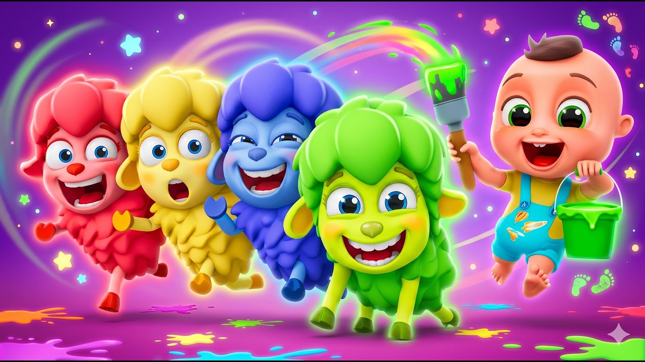Owieczka Bee Bee i kolory! 🐑🌈 Zabawne piosenki dla dzieci | Edukacyjne wideo od Baby Berry! 🎈