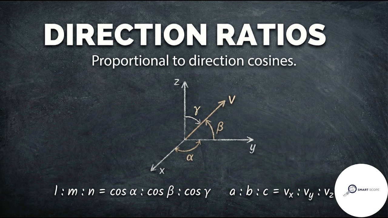 UNDERSTANDING DIRECTION RATIOS || ( lecture 12) || Vector Algebra