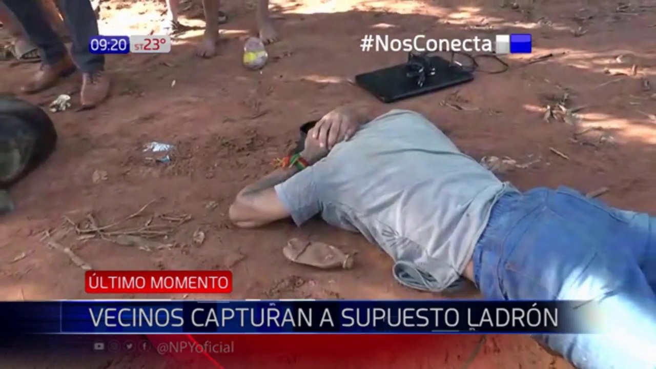 Justicia por manos propias: Vecinos capturan a presunto ladrón