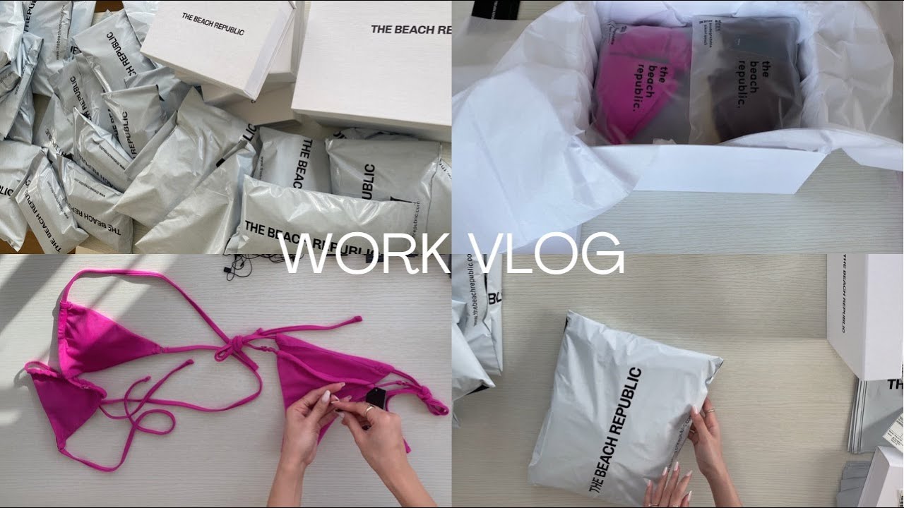 VLOG | how i pack bikini orders + life of a business owner