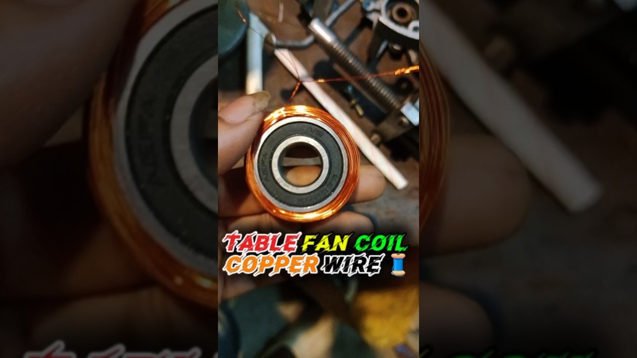 💡Table fan coil copper wire 🧵#repring #automobile #enginiring #machine #shorts
