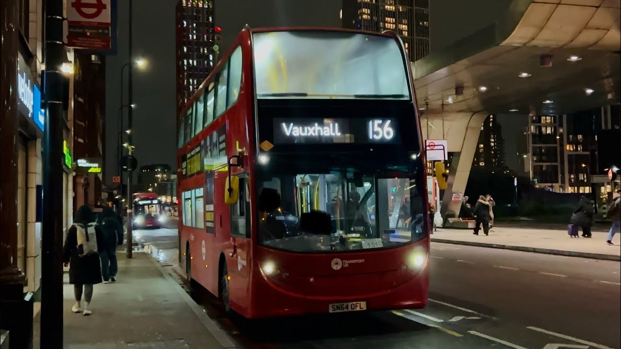 Enviro400 Hybrid Pelted Through SW London on Route 156 - 2467 (SN64OER)