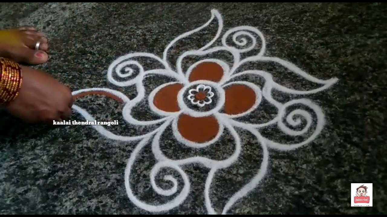 Aadi maadha special beautiful designs flower kolam aadi 18kolam @kaalaithendralrangoli