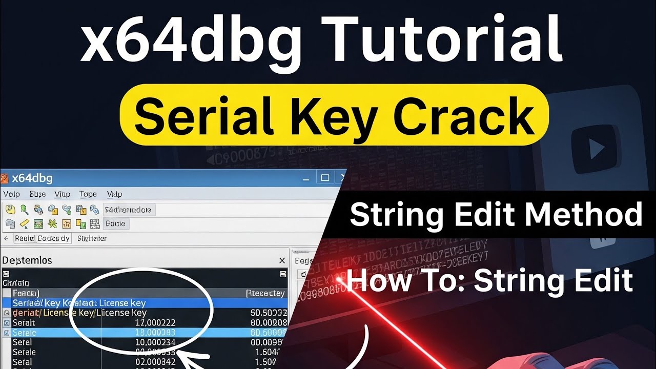 x64dbg Tutorial | Serial Key Crack Using String Edit (Beginner Friendly)