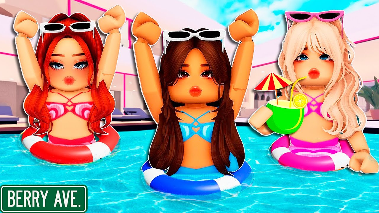 AS MENINAS PASSARAM UM DIA INTEIRO NA PISCINA em BERRY AVENUE
