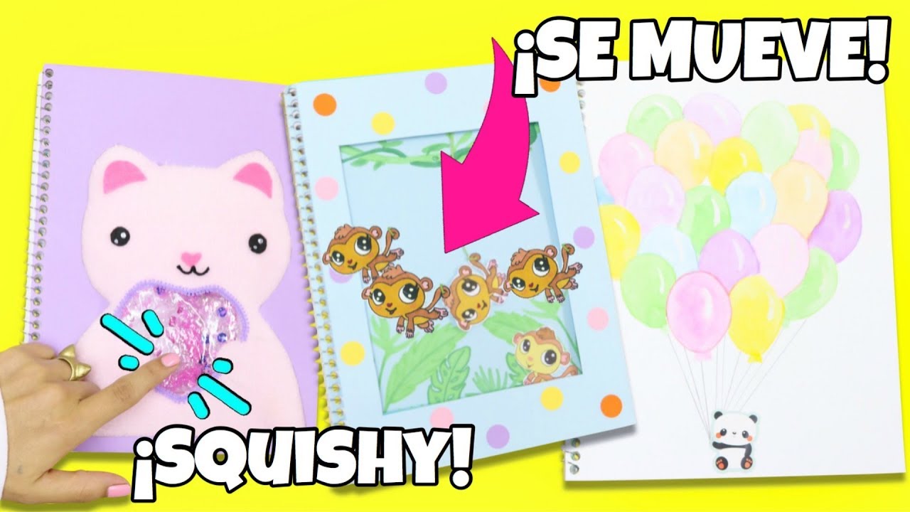 Manualidades fáciles Kawaii - ideas para decorar libretas (útiles escolares bonitos)