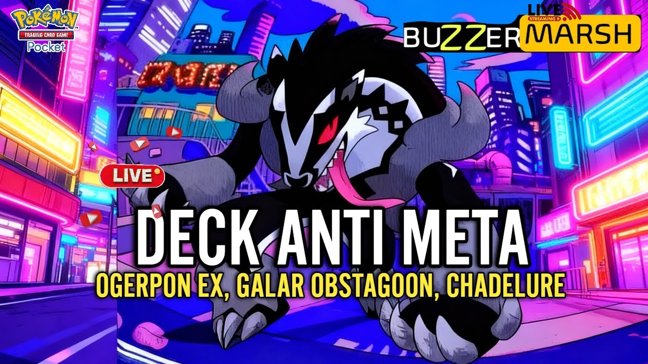 LIVE 🔴BIKIN DECK ANTI META OGERPON EX, GALARIAN OBSTAGOON, DAN LAINNYA- POKEMON TCG POCKET