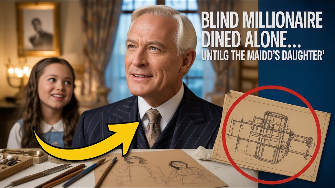 BLIND MILLIONAIRE DINED ALONE... UNTIL THE MAID'S DAUGHTER REVEALED AN UNEXPECTED TRANSFORMATION!