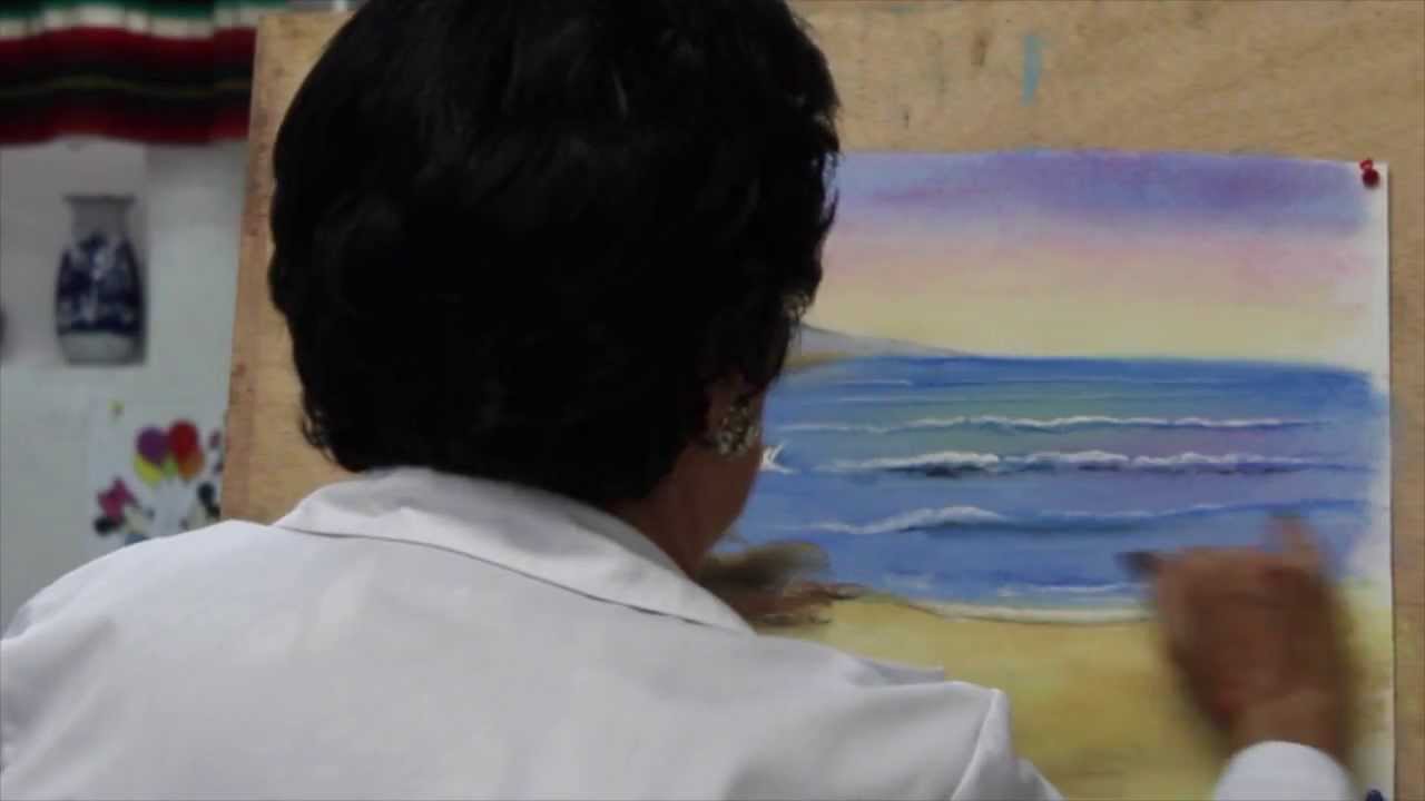 18. Dibujo y Pintura. Marina a Pastel.