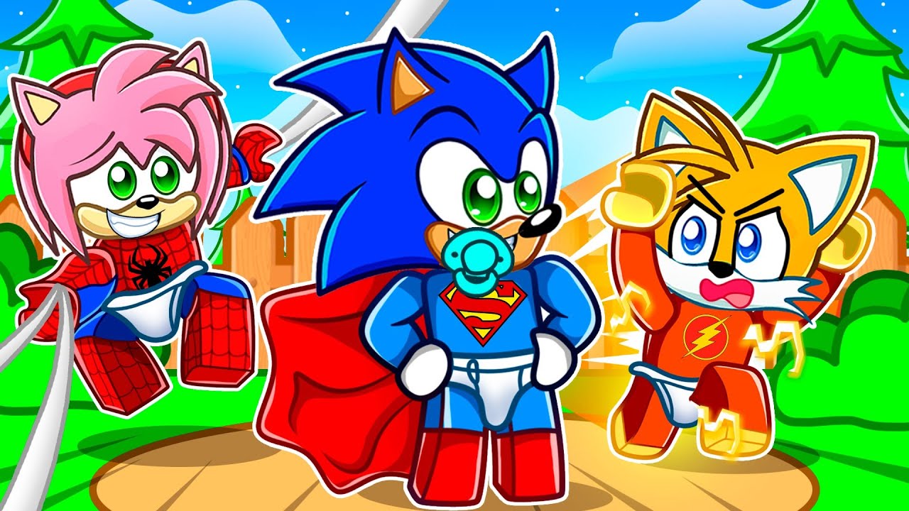 Having a SUPERHERO BABY Family in Roblox!