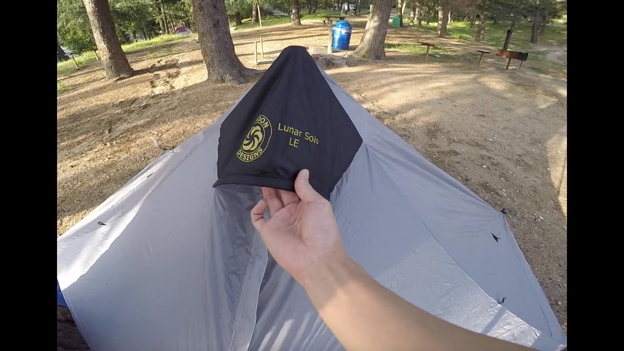 Six Moon Design Lunar Solo LE Setup Rain and Condensation Test