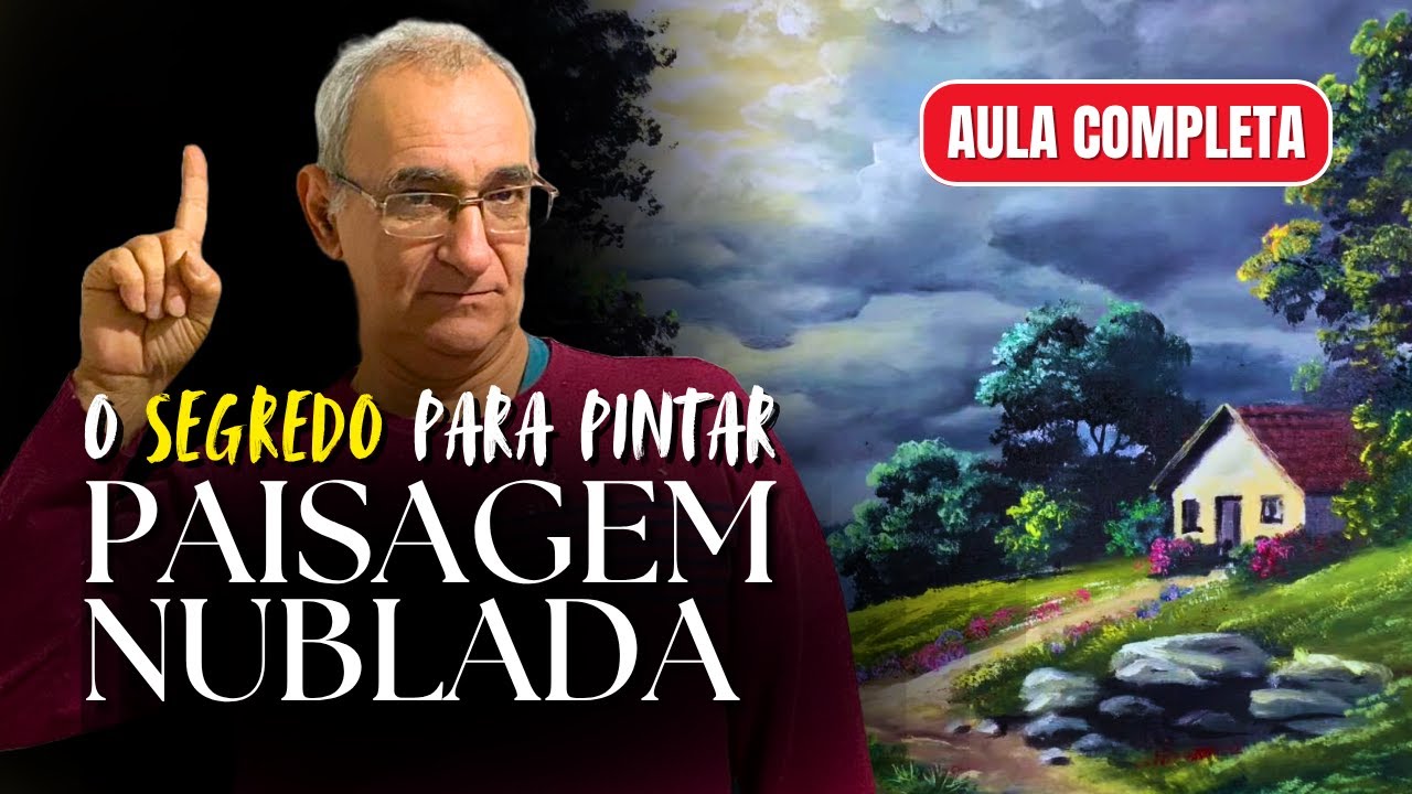 Aula de Pintura: Siga Essas Dicas para Pintar Uma Paisagem Nublada | Técnicas de Pintura a Óleo