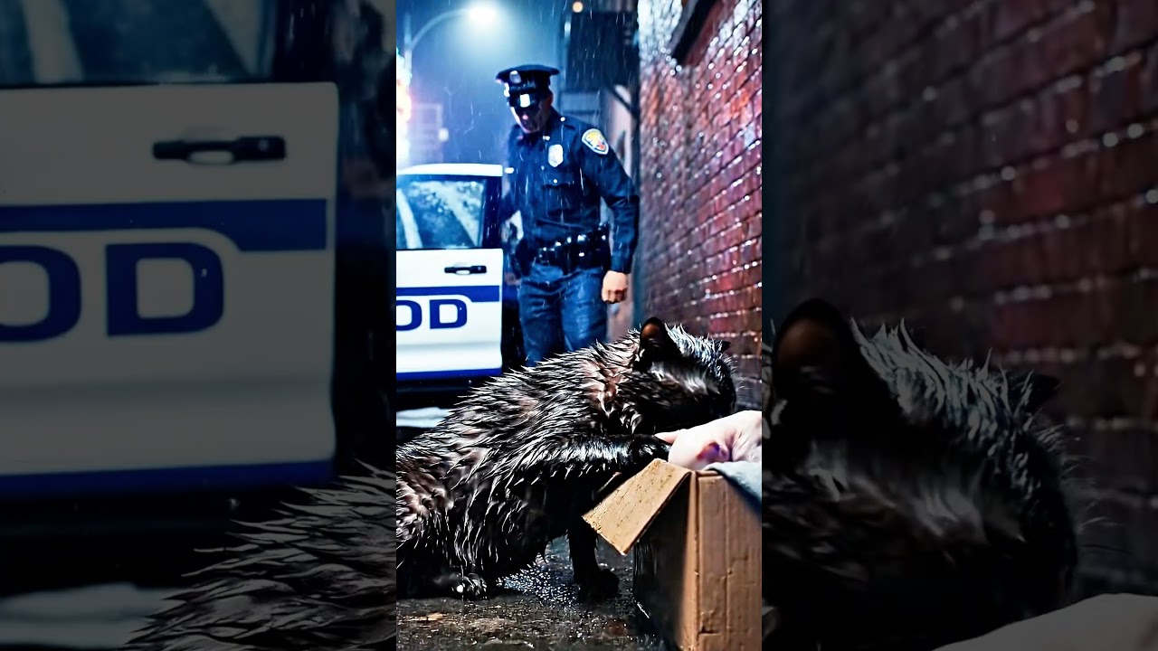 Dog Stole Her Food! Police Officer Saved Starving Cat Mom & Kittens #shorts #catrescue