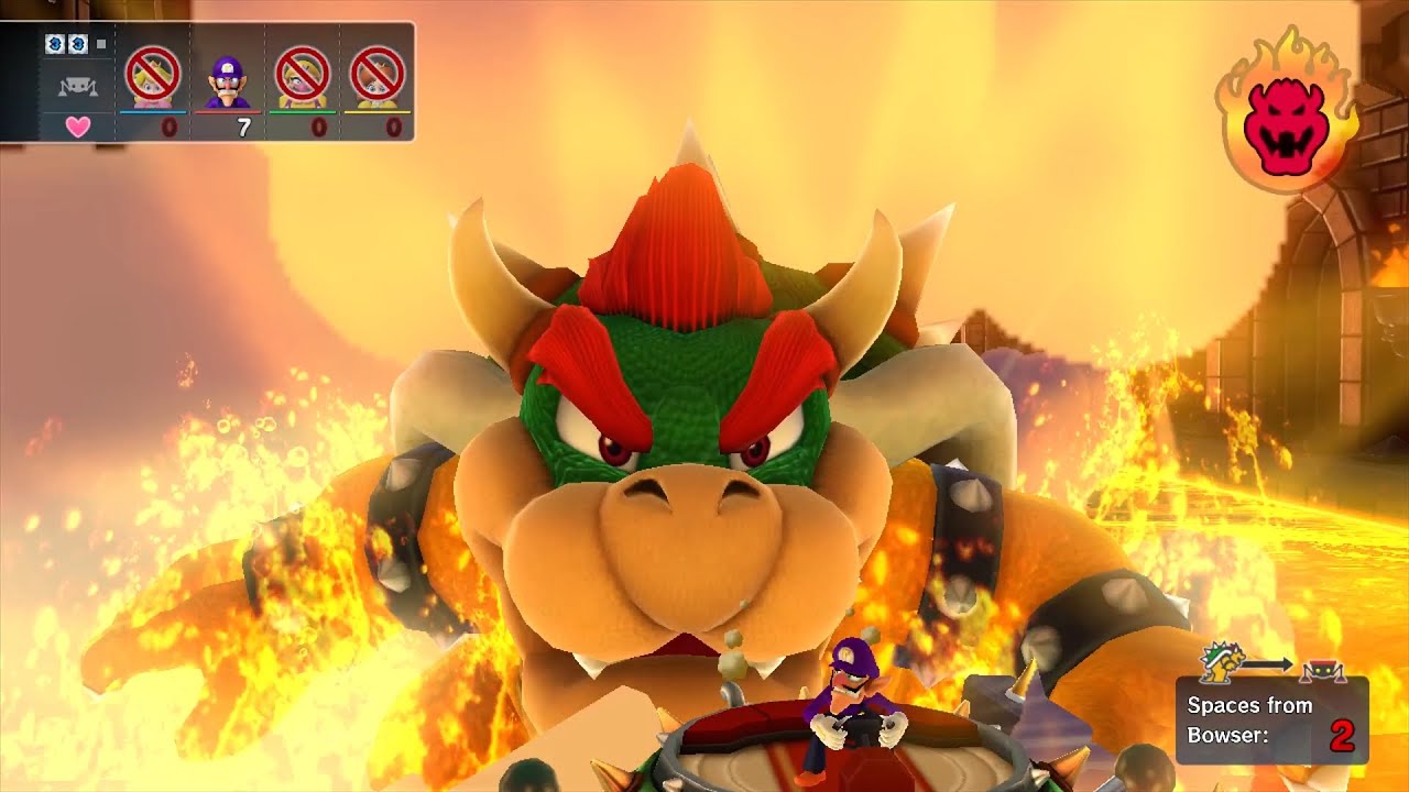 Mario Party 10 Bowser Party #623 Peach, Waluigi, Wario, Daisy Chaos Castle Master Difficulty
