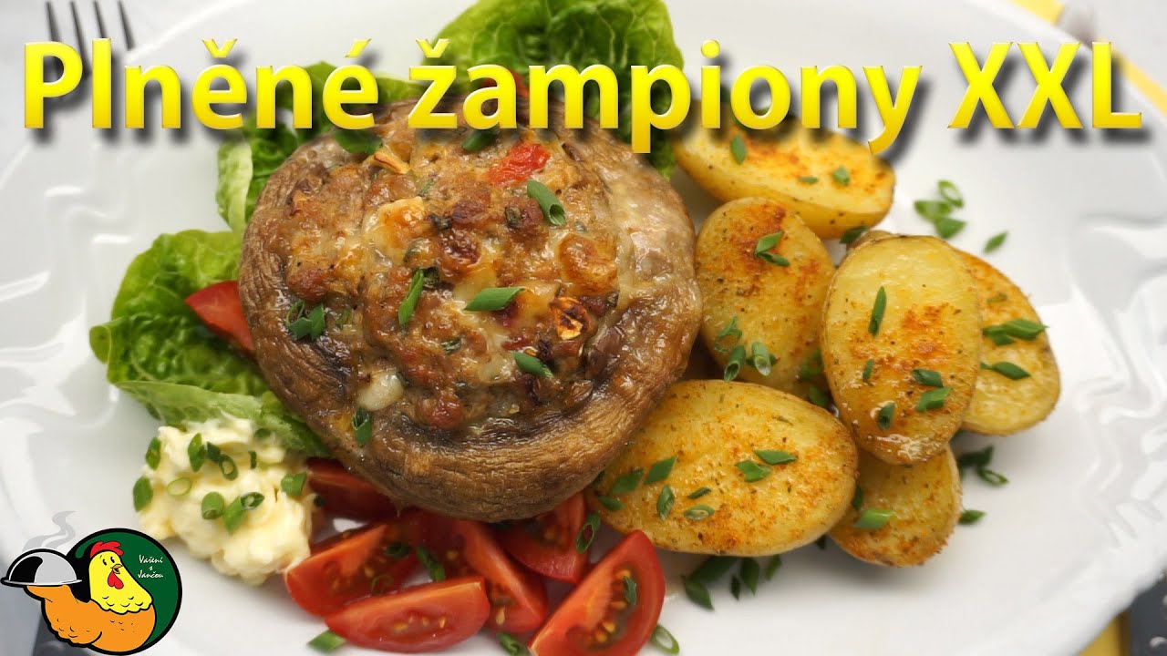 Plněné žampiony XXL