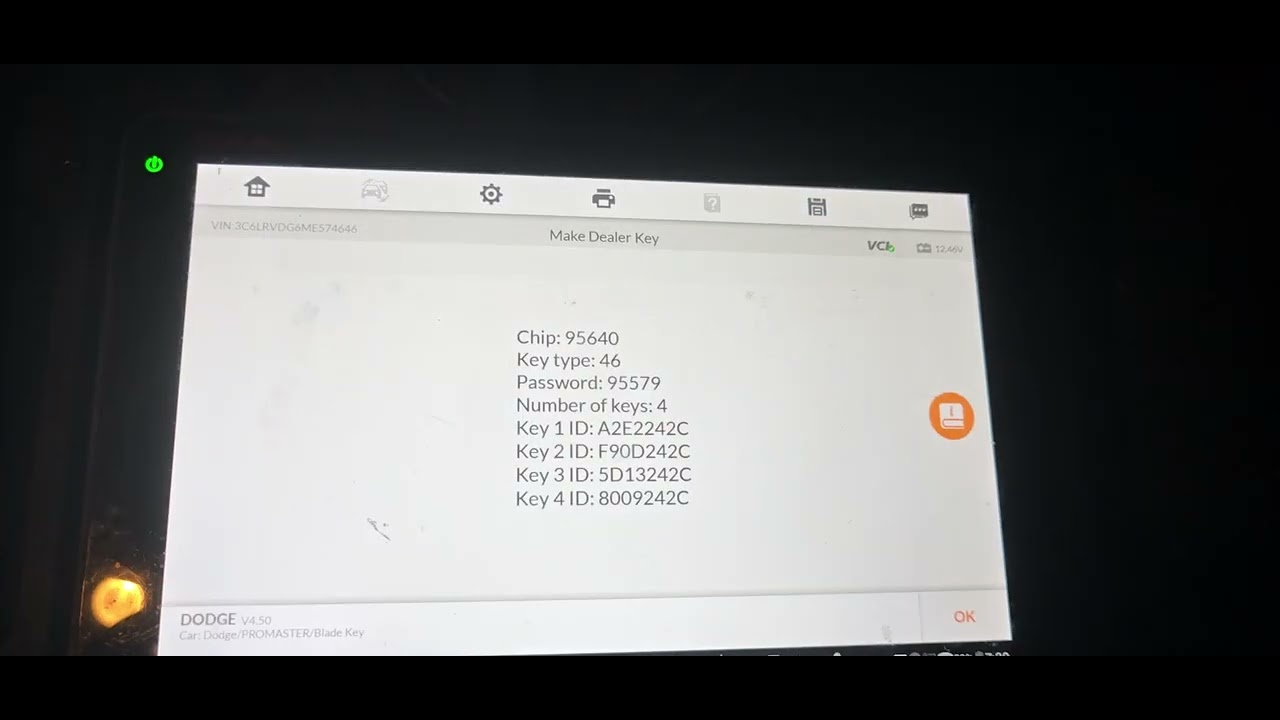 2021 ram promaster all keys lost/autel im608