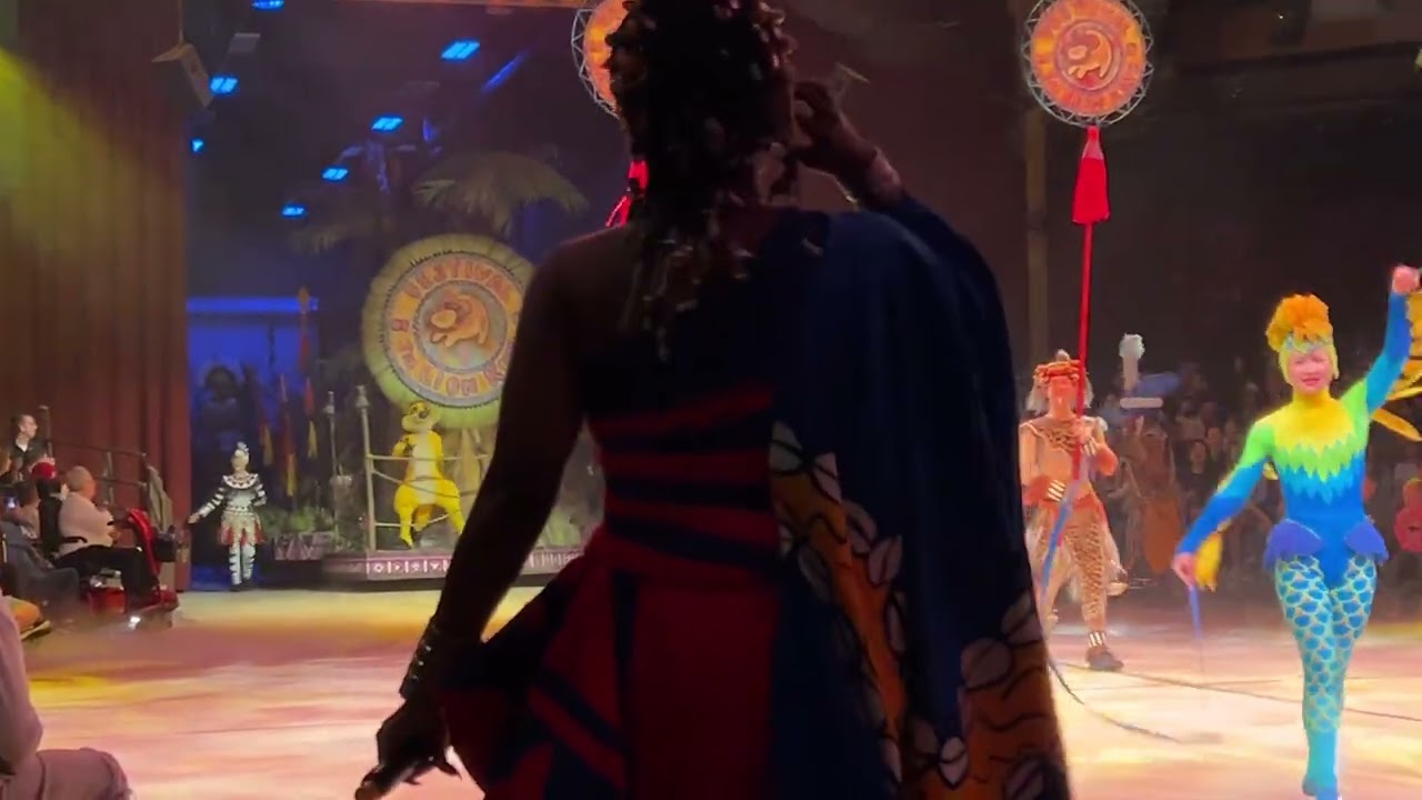 Festival of the Lion King from Animal Kingdom at Walt Disney World - Full Show Giraffe Seating Area